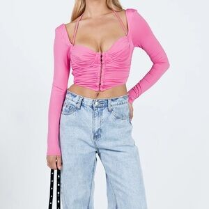 GALYN LONG SLEEVE TOP PINK